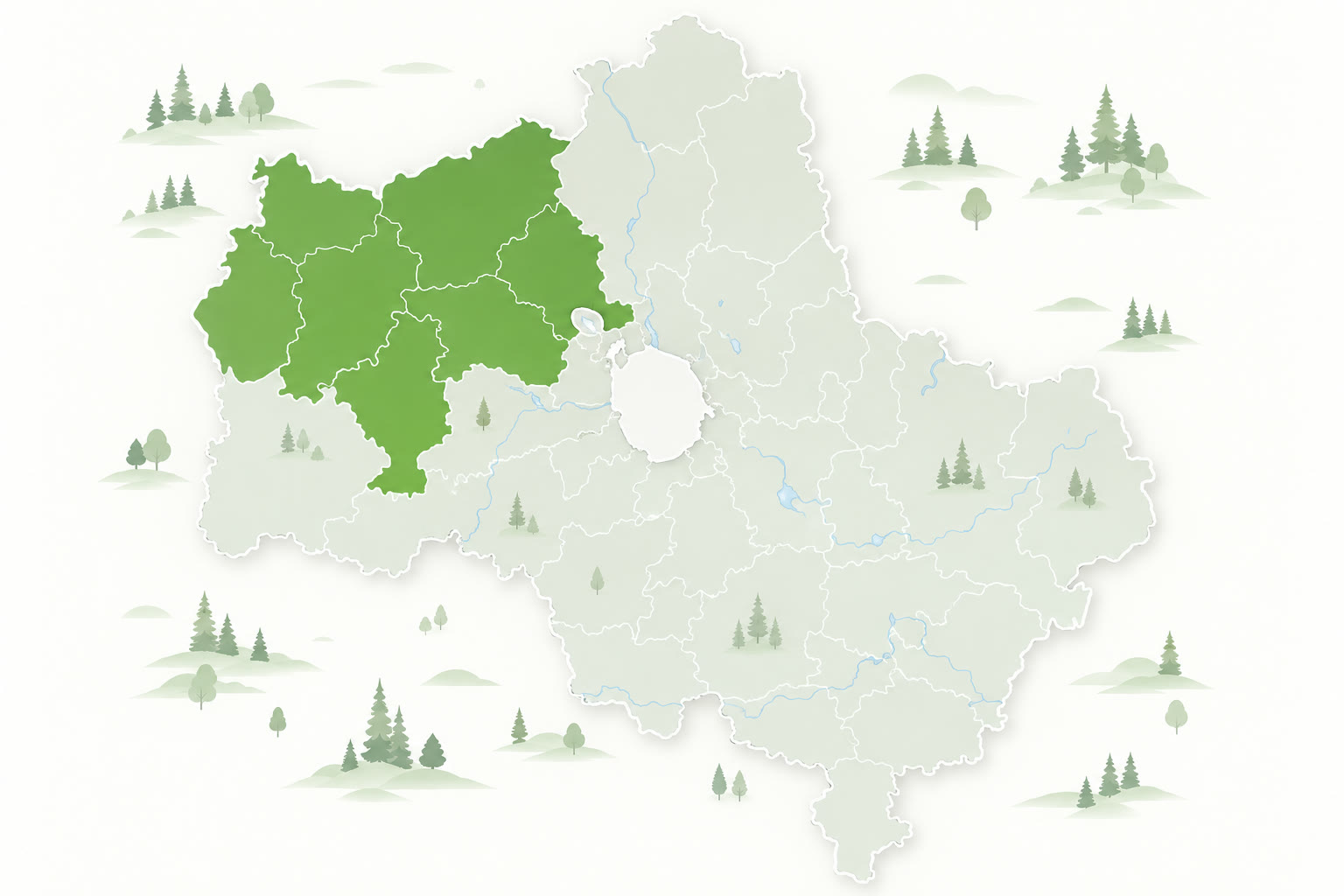 Карта территории обслуживания